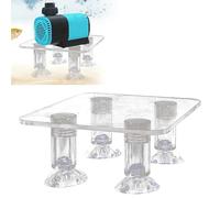 Water Pump Stand for Aquarium, Rising Column for Aquarium, Stable and Shock Resistant Water Pump Holder - Transparent Aquarium Pump Holder, Prevents Grains,