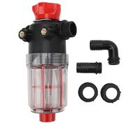 Water Pump Strainer Filter 60 Mesh Stainless Steel High Flow Pipeline Filter Transparent Design for Garden Irrigation Water Pump RV (25mm Interface (G1 Pipe))