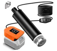 Water Pump Sump Pump with Adapter for DeWalt 20 V/18 V Lithium-Ion Battery, 2400 L/H 120 W Dirty Water Pumps, Submersible Pumps for Garden, Whirlpool, Tank, Pool, Ponds, Aquariums