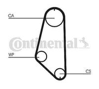 Water pump + timing belt kit CONTINENTAL CTAM CT720WP1 for OPEL