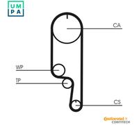Timing Belt Kit + Water Pump CT1008WP2 CONTINENTAL CTAM for CHEVROLET DAEWOO