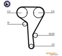 CONTITECH CT1077WP2 Water Pump + Timing Belt Kit Number of Teeth: 146 24mm