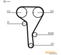 CONTITECH CT1077WP2 Water Pump + Timing Belt Kit Number of Teeth: 146 24mm