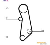 Timing Belt Kit + Water Pump CT1114WP1 CONTINENTAL CTAM for FIAT PANDA