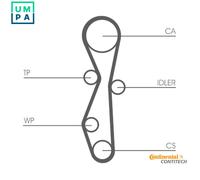 CONTITECH CT1140WP2 Water pump and timing belt kit