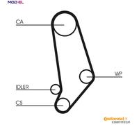 CONTITECH CT539WP1 Water pump and timing belt kit