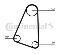 WATER PUMP & TIMING BELT SET FOR OPEL ASCONA B CONTINENTAL CTAM CT504WP1