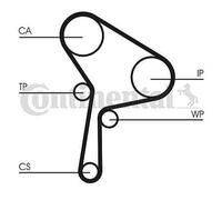 CONTITECH Water Pump + Timing Belt Kit RENAULT,SUZUKI CT1150WP1 119A09639R