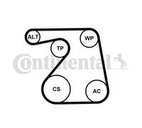 CONTITECH 6PK1360WP1 Water Pump + V-Ribbed Belt Kit