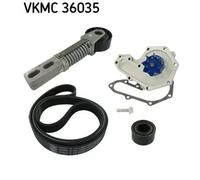 SKF VKMC 36035 Water Pump + V-Ribbed Belt Kit