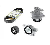Water pump + V-belt kit KAP855.180 SNR for OPEL RENAULT NISSAN