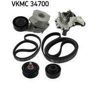 WATER PUMP + V-RIBBED BELT KIT FOR CITROËN JUMPER II VAN, RELAY SKF VKMC 34700