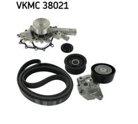 WATER PUMP + V-RIBBED BELT KIT FOR MERCEDES-BENZ SKF VKMC 38021