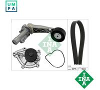 INA 529 0504 30 Water Pump + V-Ribbed Belt Kit