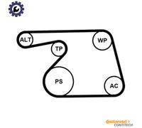 Water pump + V-belt kit 6PK1318WP1 CONTINENTAL CTAM for SUZUKI OPEL FIAT
