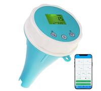 Water Quality Tester, 6-in-1 Bluetooth Monitor for Pools, Spas, Hydroponics - Measure pH, EC, ORP, Chlorine, Salinity, Temperature - Smart Floating Device