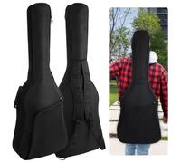 Water-Repellent Guitar Bag, 38In / 39In Acoustic Guitar Backpack, 0.4In Padded With Adjustable Straps And Pocket, Suitable For Electric And Classical Models