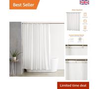 Water-Repellent Shower Curtain 180 x 200cm with Hooks - Blackout Opacity