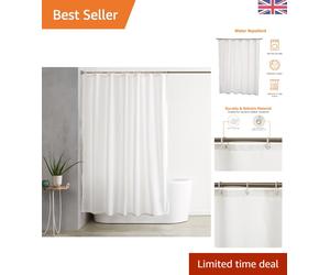 Water-Repellent Shower Curtain 180 x 200cm with Hooks - Blackout Opacity