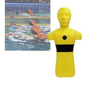 Water Rescue Dummy, Drowning Prevention Teaching Tool With Three Inlet And Outlet Ports, Pool Training Equipment For Teenagers And Adult(Yellow)