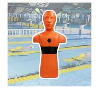 Water Rescue Dummy For Drowning Prevention, Pool/beach, And River Simulations With Three Inlet And Outlet Ports, Pool Training Equipment(Orange)