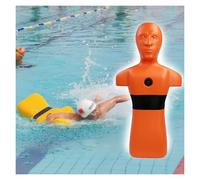 Water Rescue Dummy, Pool/Beach/River Simulation, Realistic Fire Training With 3 Injection Holes(Orange)