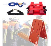 Water Rescue Stretcher - Lightweight Bi-Folding Aquatic Backboard with Head Immobilizer & Cervical Collar for Emergency Patient Rescues - First Aid Equipment