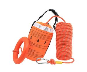 Water Rescue Throw Bag with Rope | PP Wire, Orange, Lengths 21/30M | Portable Floating Rescue Rope For Kayak, Rafting, Flood Prevention | Line, 30 meters, verwijzen naar de beschrijving