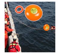 Water Rescue Throwing Frisbee with Hand Ring & Rope, High Visibility Floating Device for Emergency Situations in Kayaking, Boating, and Fishing