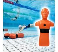 Water Rescue Training Dummy, Drowning Prevention Teaching Manikin with 3 Inlet & Outlet Holes for Swimming Pool Practice, Yellow