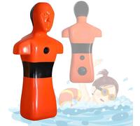 Water Rescue Training Dummy Fire Training Drill Model with 3 Water Injection Holes, Pool/Beach & River Simulation Rescue Dummy for Teenagers/Adults Orange