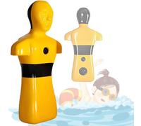 Water Rescue Training Dummy Fire Training Drill Model with 3 Water Injection Holes, Pool/Beach & River Simulation Rescue Dummy for Teenagers/Adults Yellow