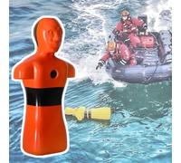 Water Rescue Training Dummy, Heavy Buoyant Design for Drowning Prevention, Emergency Drills, 3 Inlet & Outlet Holes, Lifesaving Practice Tool, Yellow
