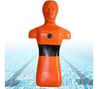 Water Rescue Training Dummy, Quick Fill & Drainage, 110Lbs, for Personal & Institutional Use, Orange Stainless