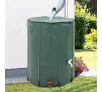 Water Reservoir Rain Butt Water Tank 250 L Foldable PVC with Tap and Filter Garden Hose Overflow Valve for Garden Watering Lawn Watering and Patio Use