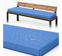 Water-Resint Sky Blue Outdoor Cushs - 50D Non-Slip Patio Bench Pillow 215x40x5cm, Ideal for Garden Fur & Pallet Sofas, Polyester Design