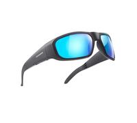 Water Resistance Audio Sunglasses,Open Ear Bluetooth Sunglasses to Listen Music and Make Phone Calls with Polarized UV400 Protection Safety Lenses,Unisex Sport Design for All Smart Phones. (Blue lens)