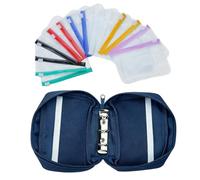 Water Resistant 14Pcs Bags Pills Organizer with Silicone Lining Polyester for Gym and Travel Waterproof Medicines Bags