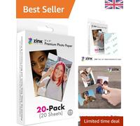 Water Resistant 2"x3" Instant Photo Paper - 20 Sheets for Polaroid Printers