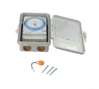 Water-Resistant 24 Hour Programmable Mechanical Interval 15minute Ac100250v 20a Switch Timer Setting Water Cycle Control for Daily for Heaters Lamps