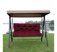 Water Resistant 3 Seater Patio Cushion with Straps Thick Outdoor Seat Pad for Canopy Swing and Garden Hammock 150 x 100 x 10 cm Comfortable Back Support for Terrace Relaxation