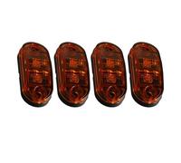 Water Resistant 4 Pack LED Side Marker Lights for Vehicle Exterior Use on Trucks Trailers Buses with 12V 24V DC and IP68 Sealed Lens Technology (Yellow)