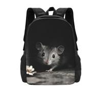 Water Resistant Backpack A mouse in the darkness 15.6 Inch Laptop Bag