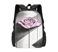 Water Resistant Backpack Bright roses 600D Oxford 15.6 Inch Laptop Bag
