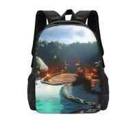Water Resistant Backpack Heaven's Gate 600D Oxford 15.6 Inch Laptop Bag