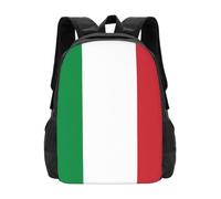 Water Resistant Backpack Italian flag 600D Oxford 15.6 Inch Laptop Bag