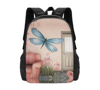 Water Resistant Backpack Living room walls 600D Oxford 15.6 Inch Laptop Bag