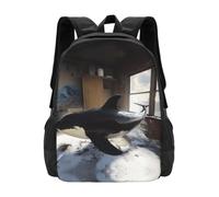 Water Resistant Backpack The killer whale in the room 15.6 Inch Laptop Bag