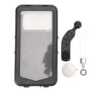 Water Resistant Bike Phone Mount Holder Adjustable Angle Vibration Proof Transparent Cover Handlebar Phone Mount for Mountain Bike Electric Motorcycle Plastic