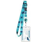 Water Resistant Clear Card Holder and Neck Lanyard Set Identity Card Badge Holder with Retractable Badge Reel for Office